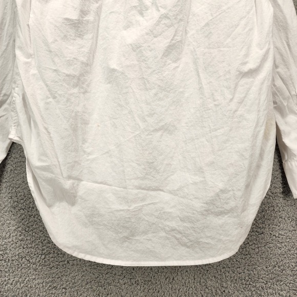 Kerri Rosenthal Small White Cotton Shirt with Pink Heart Applique Button Up Top - Picture 12 of 13